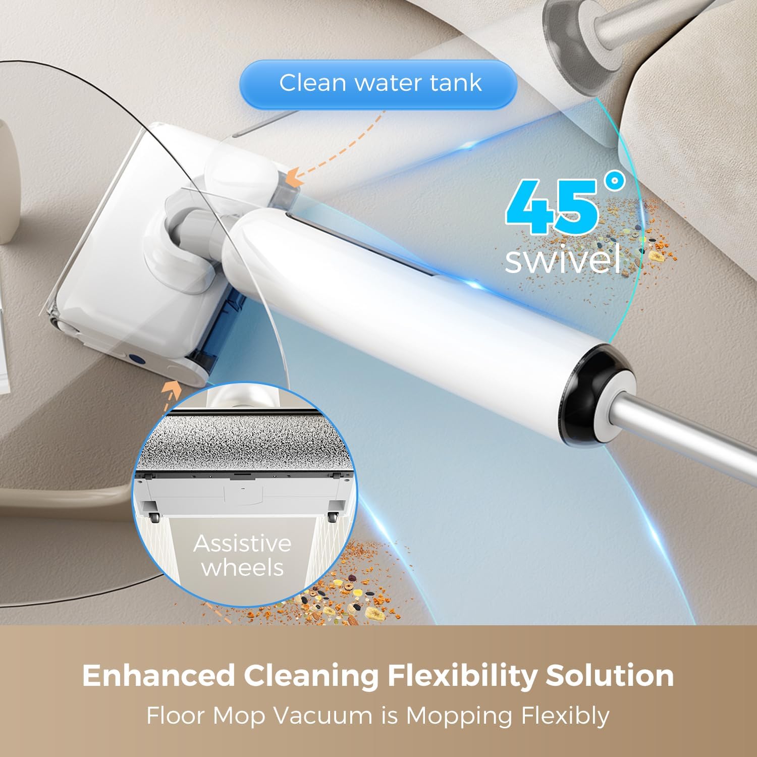 Habiubiu Smart Wet Dry Vacuum Cleaner with Edge Cleaning