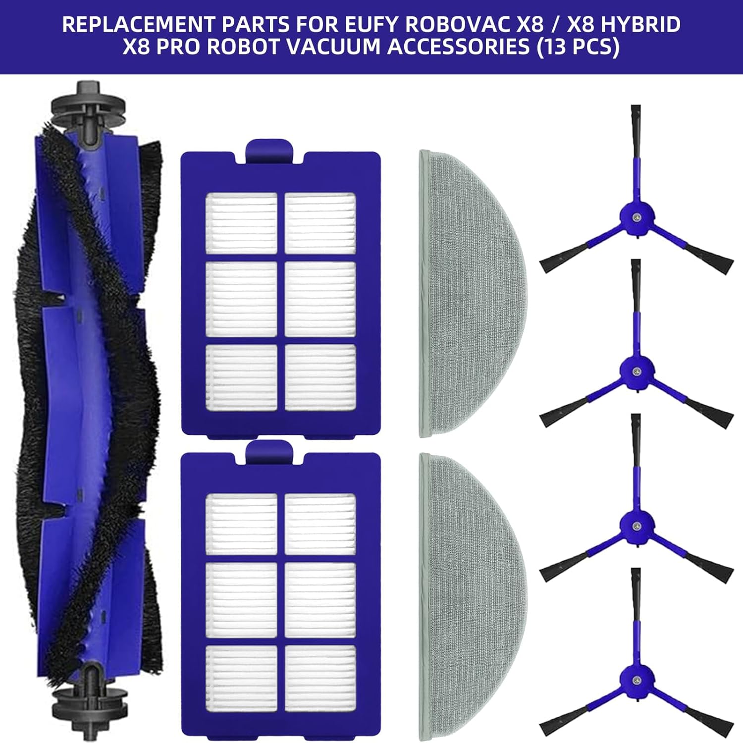 Replacement Kit for Eufy RoboVac X8 X8 Hybrid 10 Pack