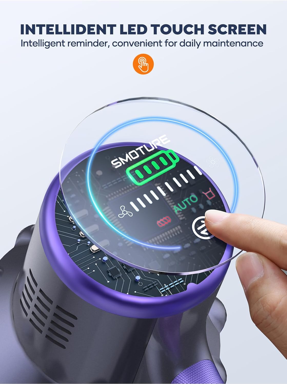 Cordless Vacuum Cleaner with 2 Batteries 110 Min Runtime