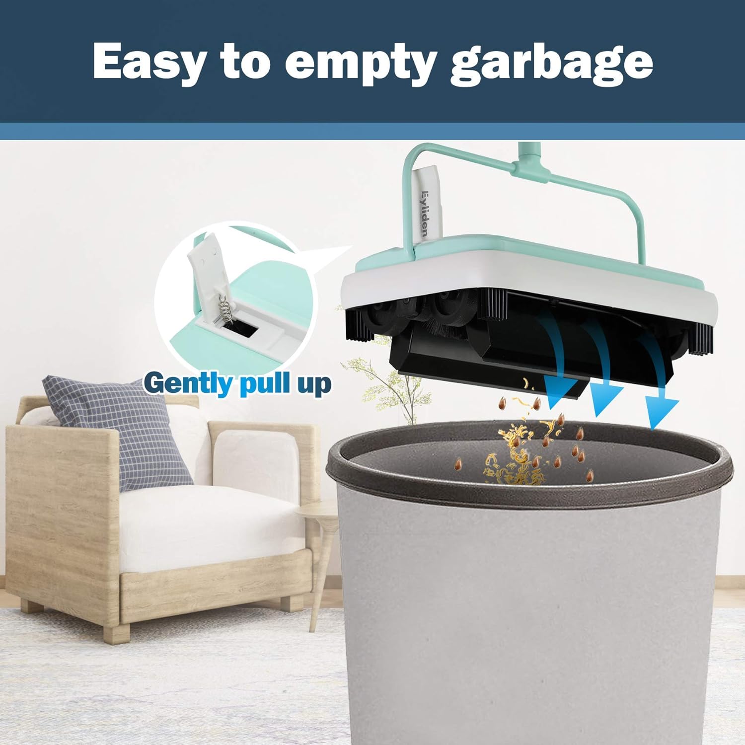 Eyliden Mini Carpet Sweeper Quiet No Noise Manual Cleaning
