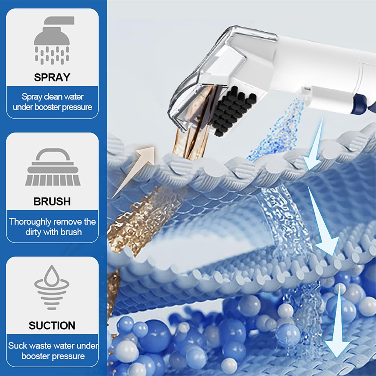 Carpet Spot Cleaner Machine with 62oz Tank and Dual Brushes