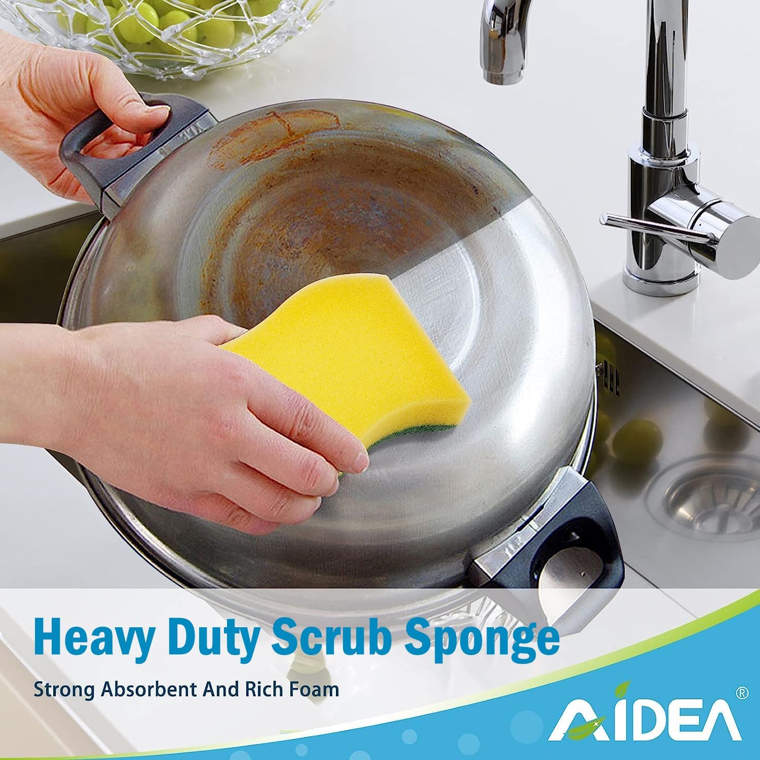 AIDEA Kitchen Towels 24 Count Dish Cloths Set