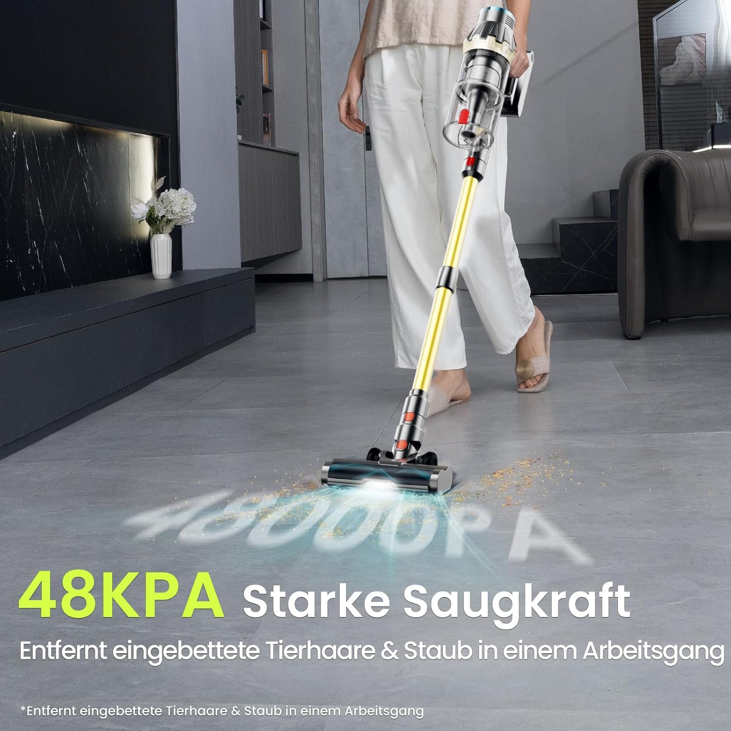 Linkifly Cordless Vacuum Cleaner 550W 48Kpa Self-Standing