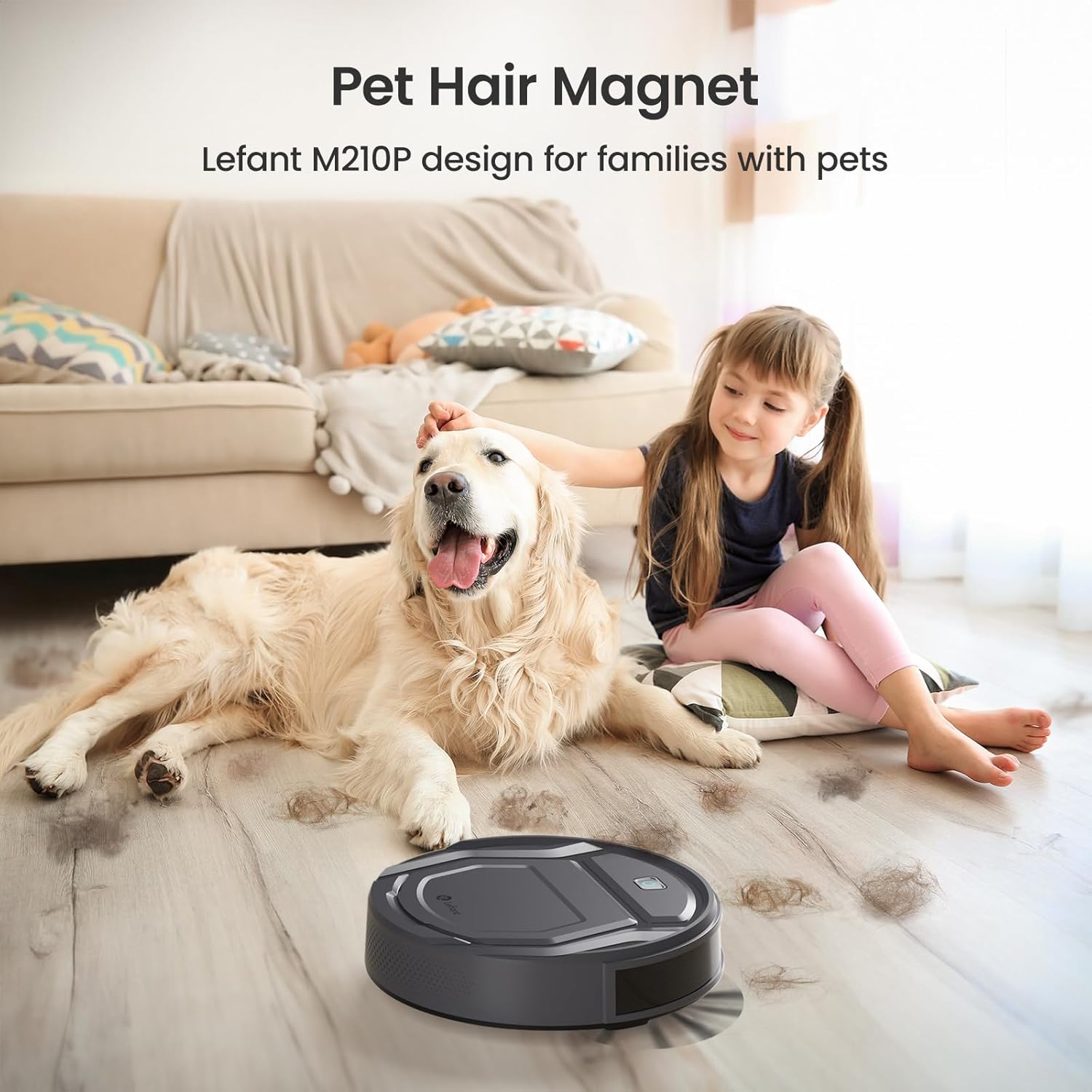 Lefant M210 Pro Robot Vacuum with 3 Suction Levels and 6 Modes