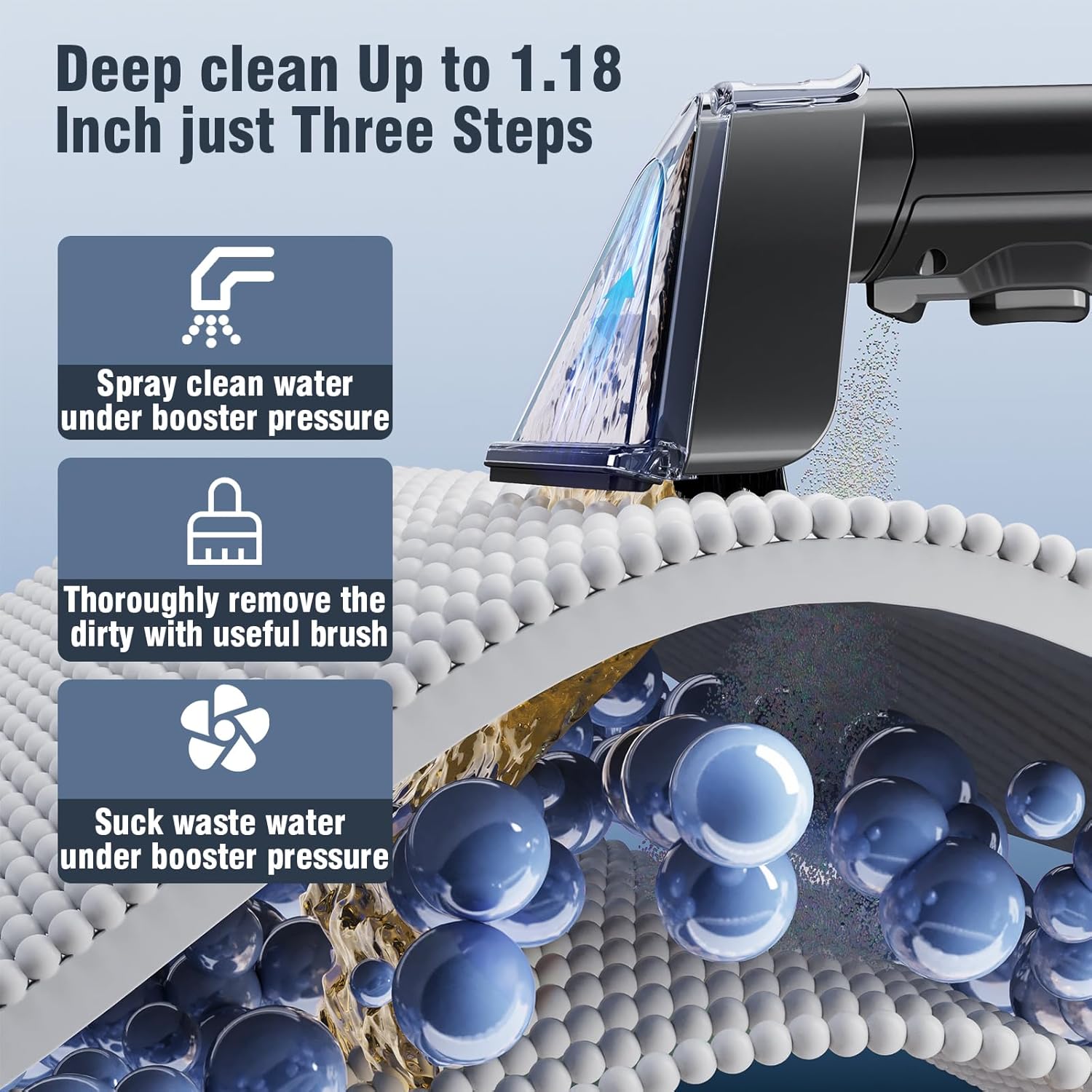 18Kpa Carpet Cleaner Machine with Handle