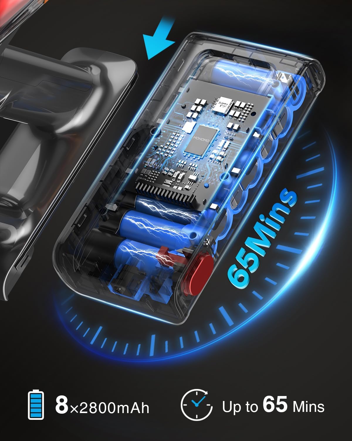 Cordless Vacuum Cleaner with 580W Power and OLED Touch Screen