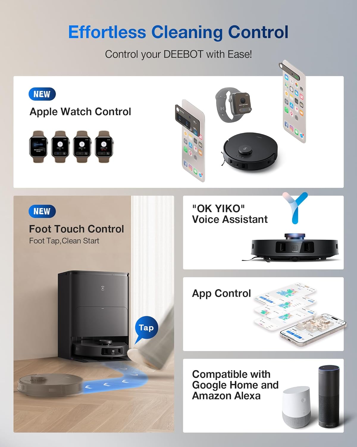 ECOVACS DEEBOT T30S Care Robot Vacuum and Mop