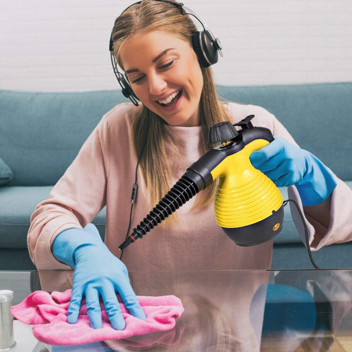 Goplus 1050W Handheld Steam Cleaner with Attachments