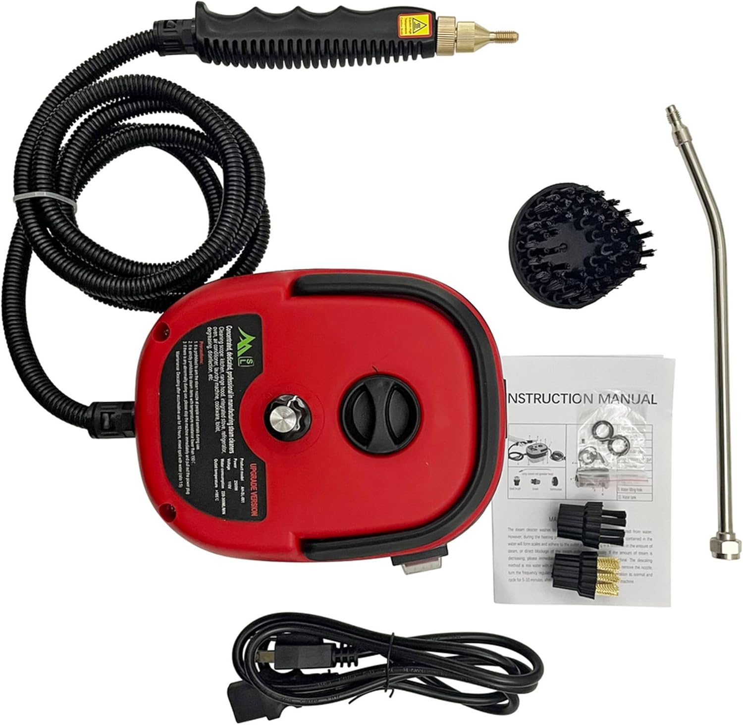 INTSUPERMAI High Temp Steam Cleaner with 3 Brush Heads