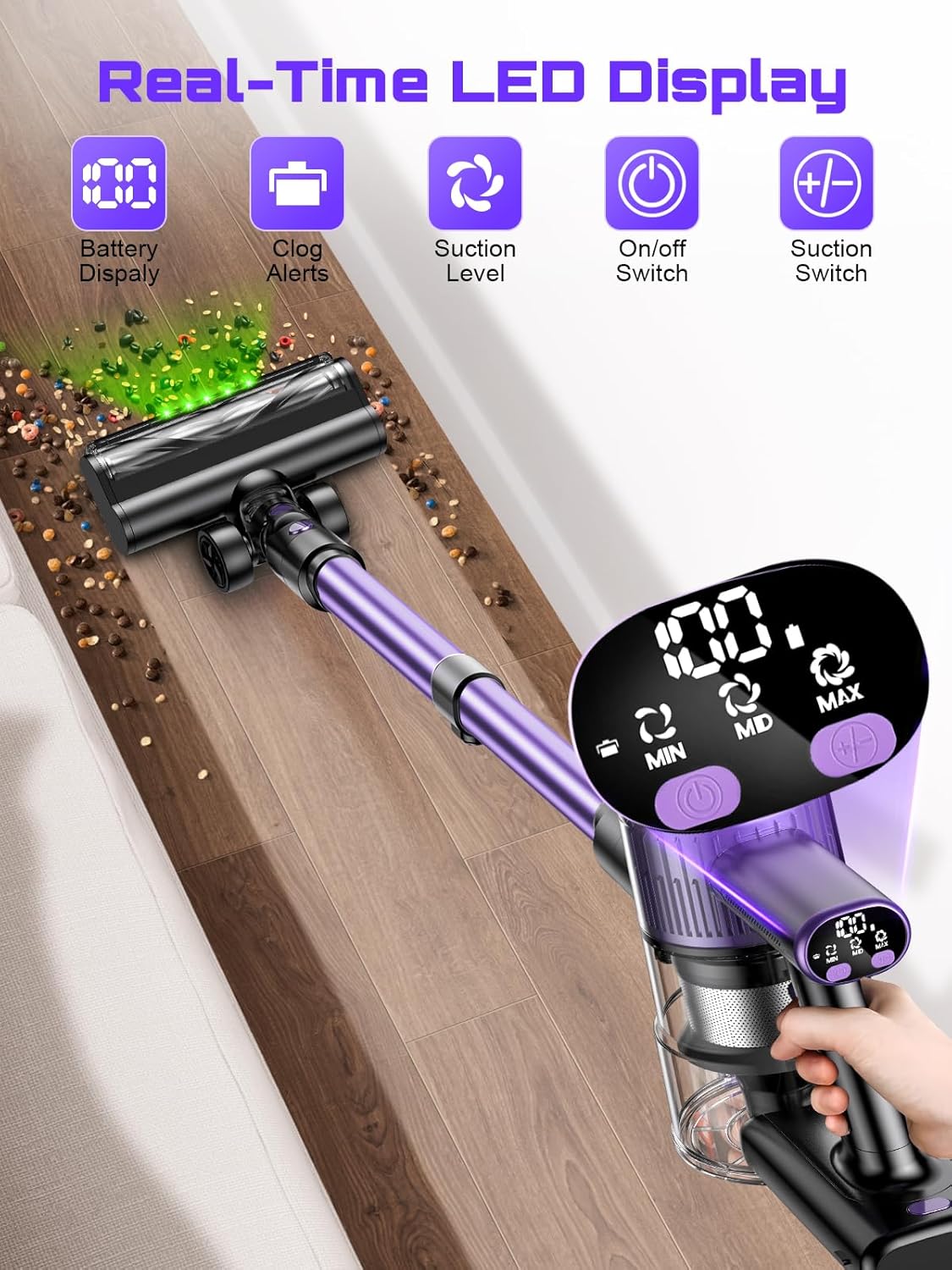 10 In 1 Cordless Vacuum Cleaner with Powerful Suction