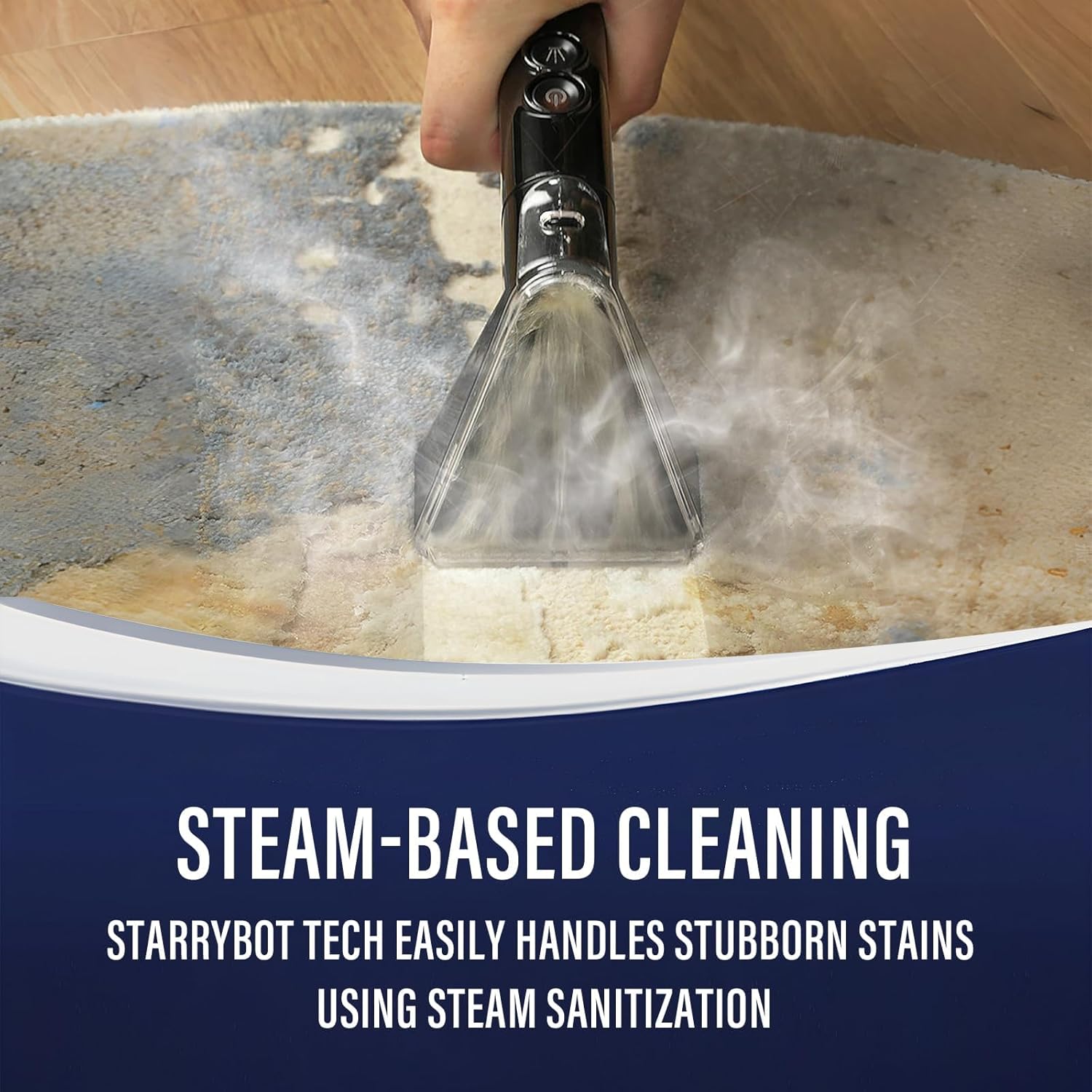 Starrybot Carpet Upholstery Cleaner with Steam and Suction