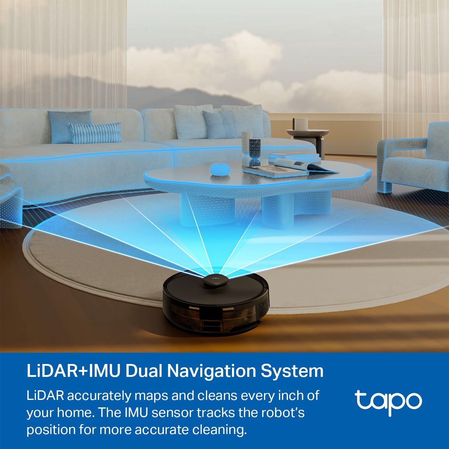Tapo LiDAR Smart Navigation Robot Vacuum and Mop with Self-Emptying Dock
