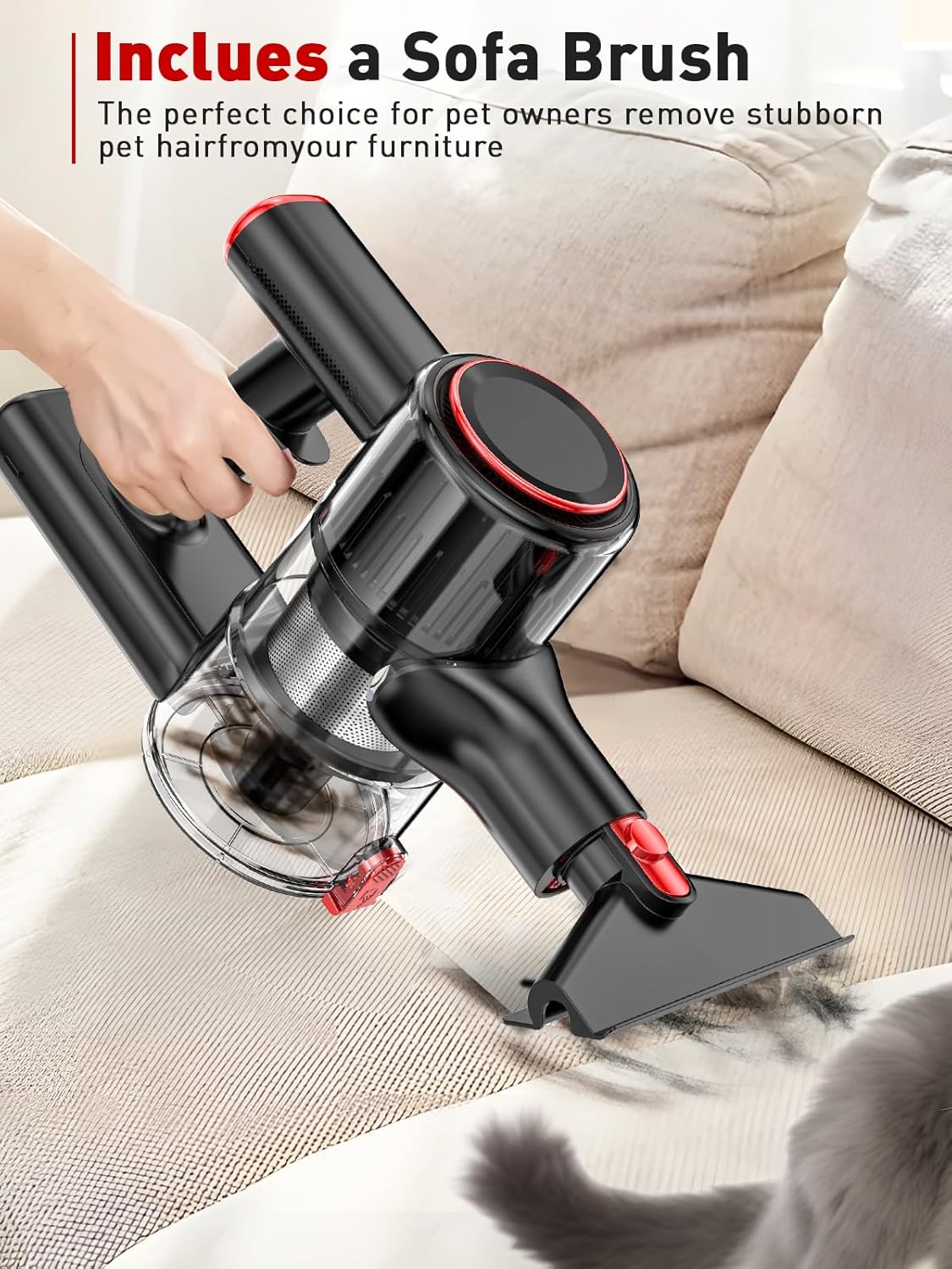 Titiopy Cordless Vacuum Cleaner with 40Kpa Suction Power