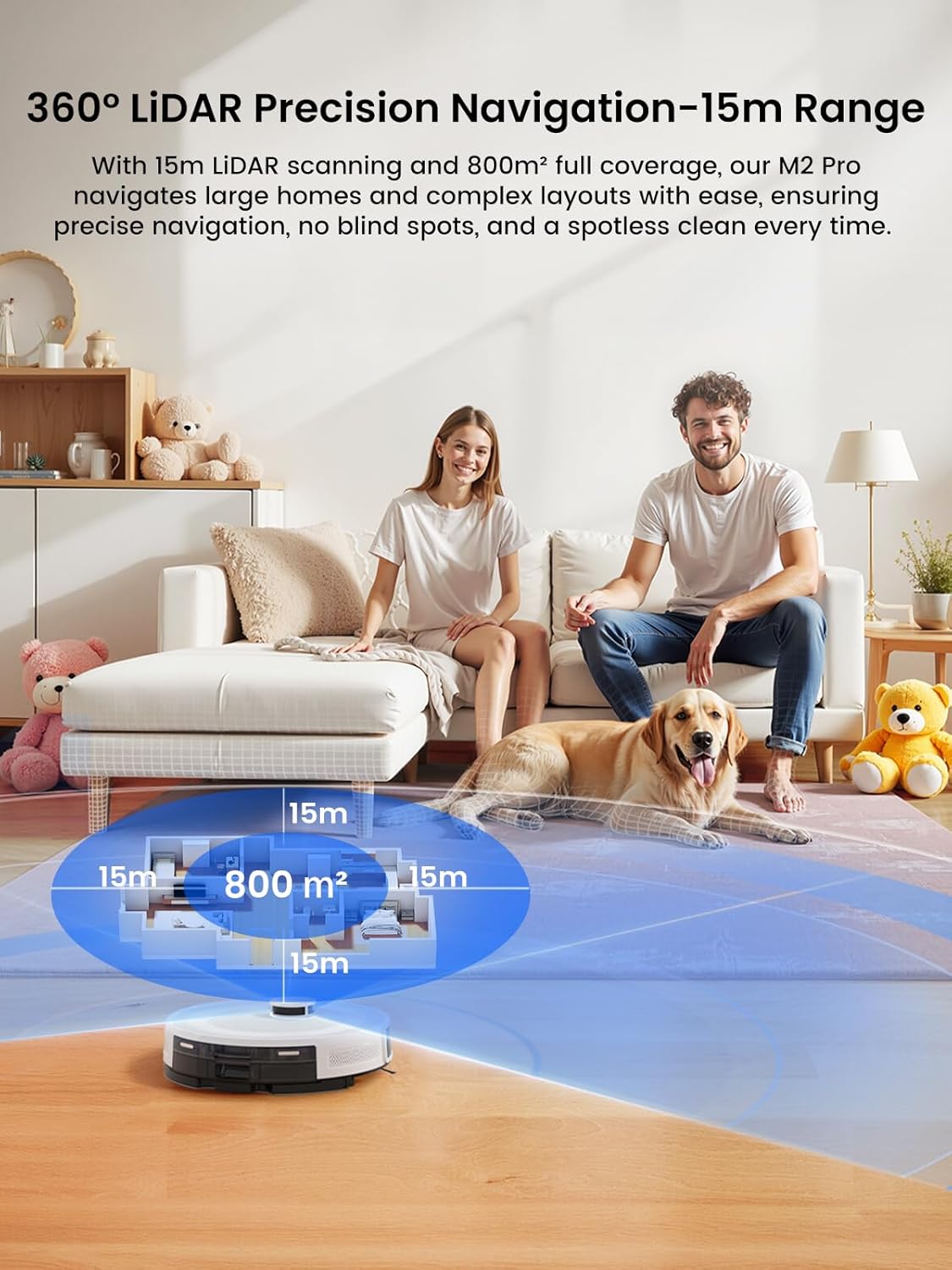 Lefant LiDAR Robot Vacuum and Mop with 45-Day Self-Emptying