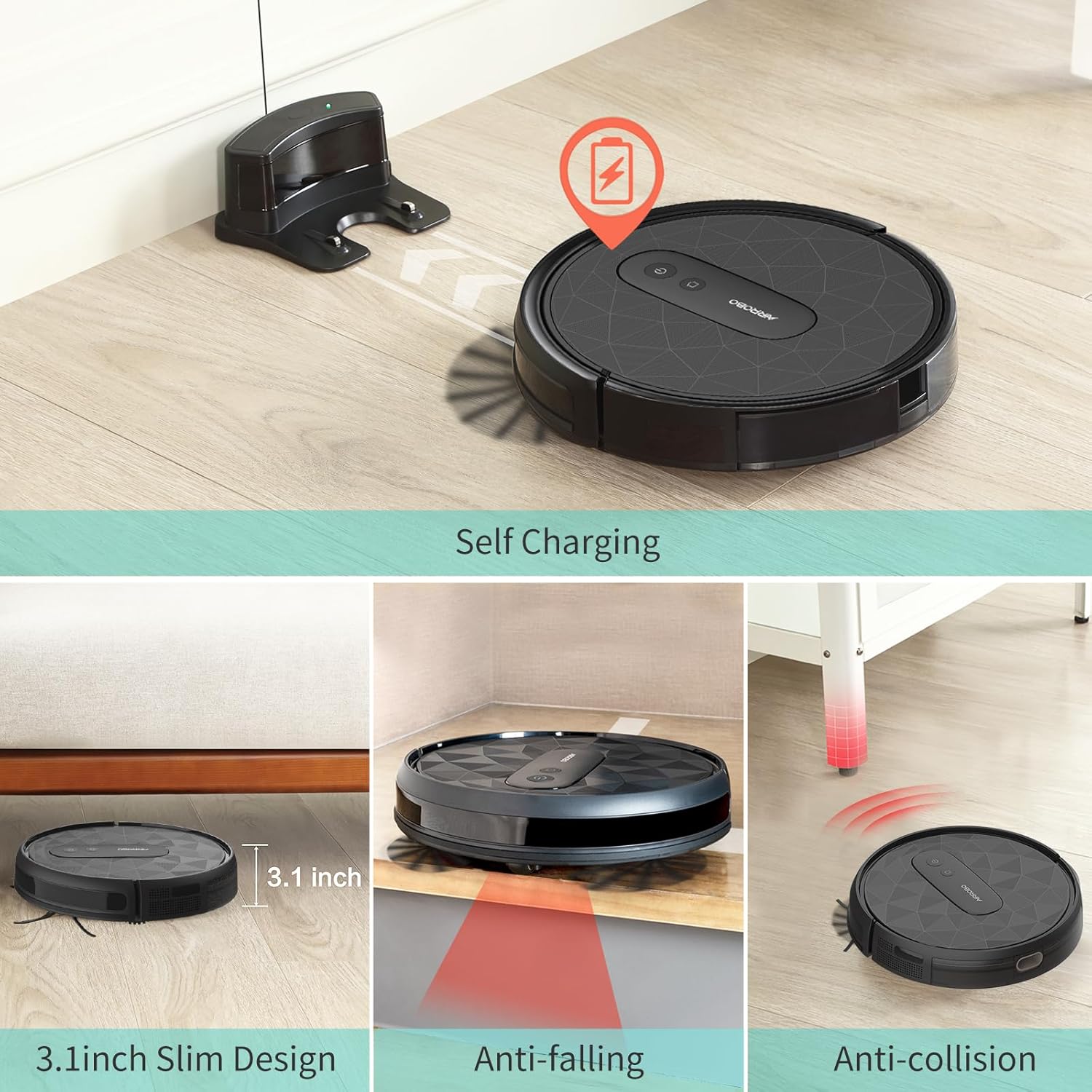 AIRROBO Robot Vacuum with 2800Pa Suction