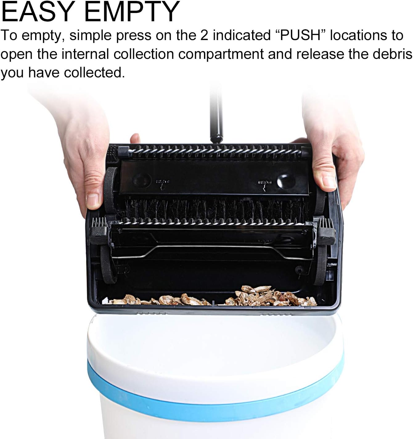 Yocada Multi-Functional Carpet Sweeper with Brush Black