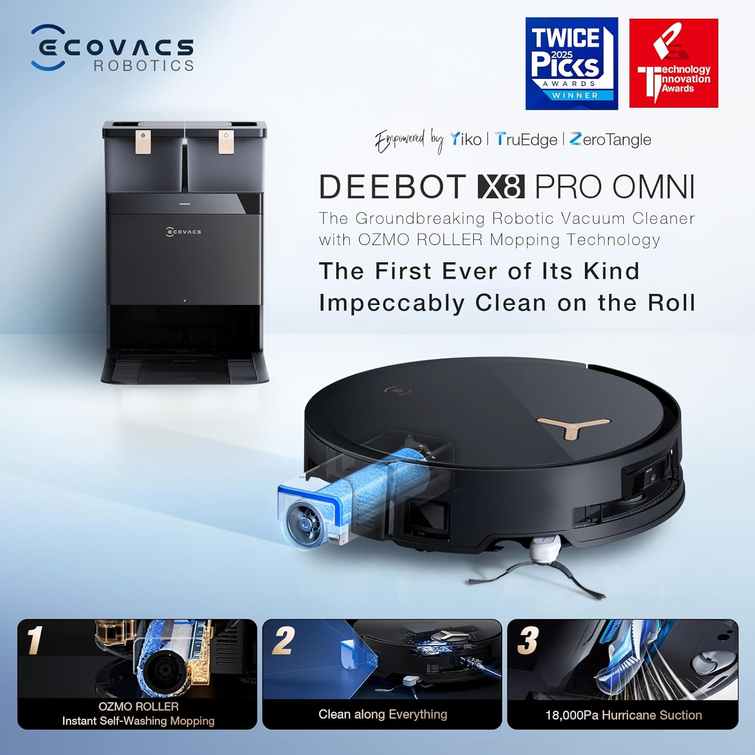 ECOVACS DEEBOT X8 PRO OMNI Robot Vacuum Cleaner