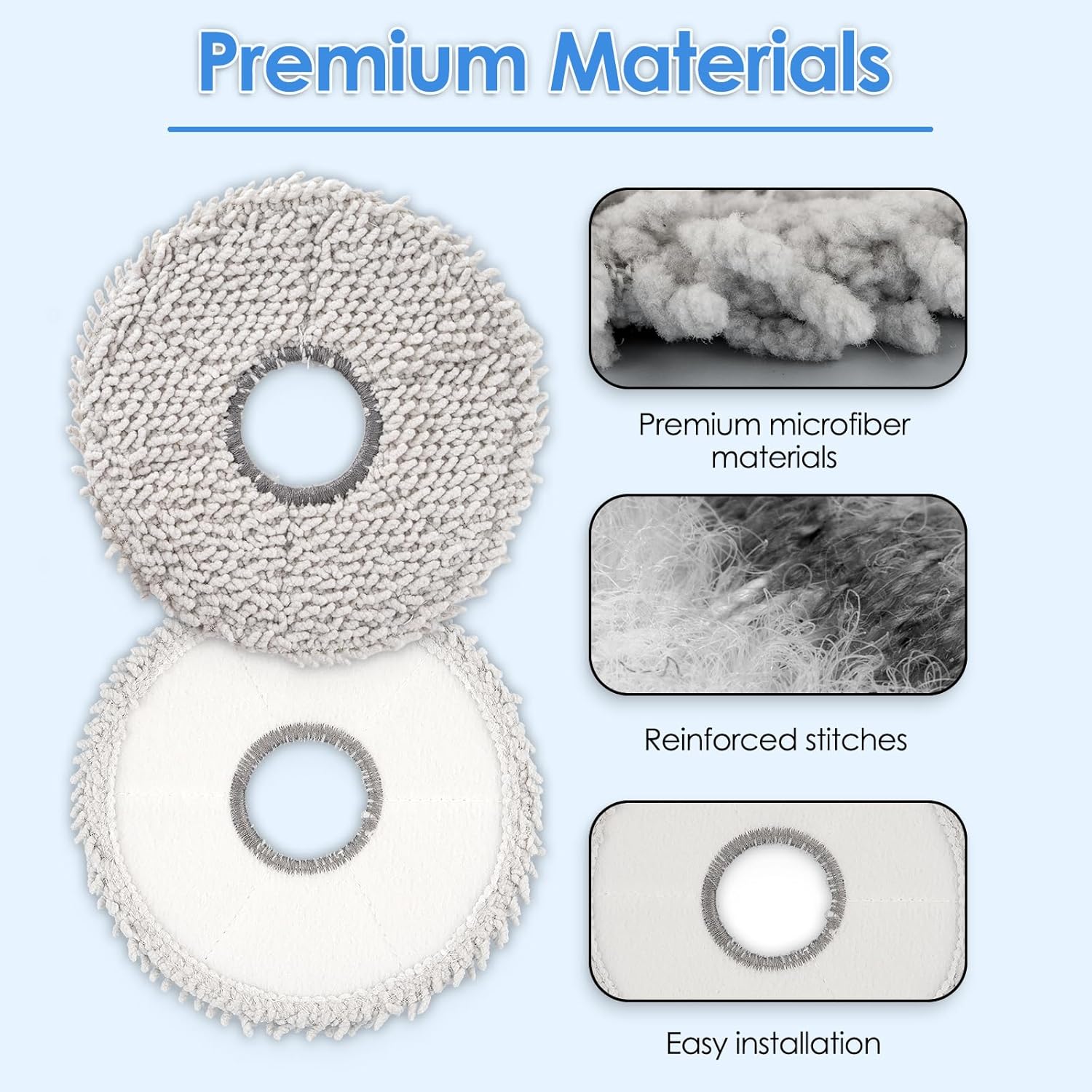 6 Pack T30S Mop Pads Compatible with ECOVACS DEEBOT Models