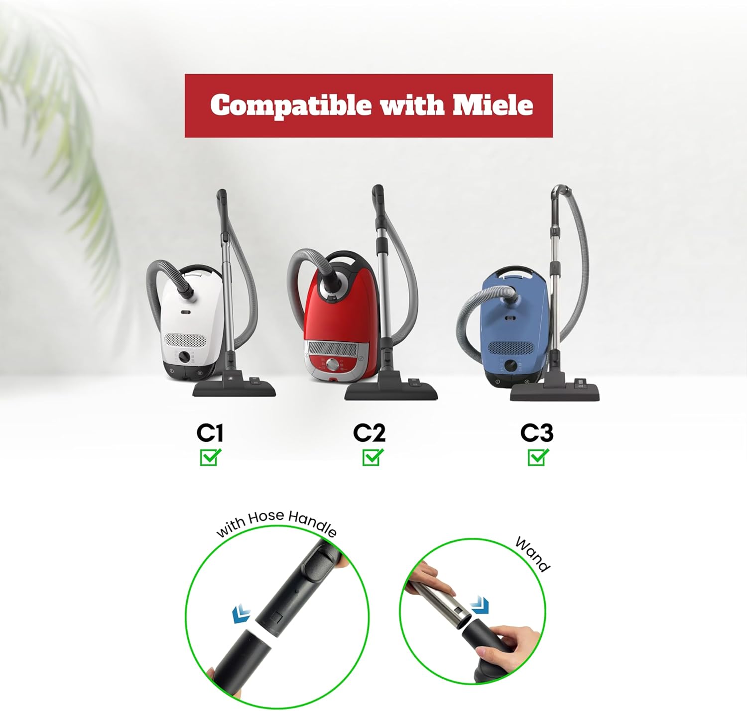 Miele Vacuum Attachments Kit with Extension Wands and Adapter