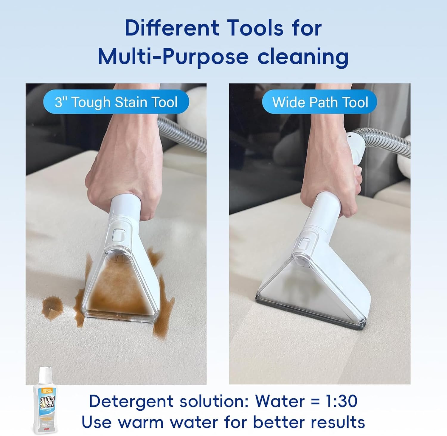 Wurese Carpet Cleaner Machine with 3 Tools