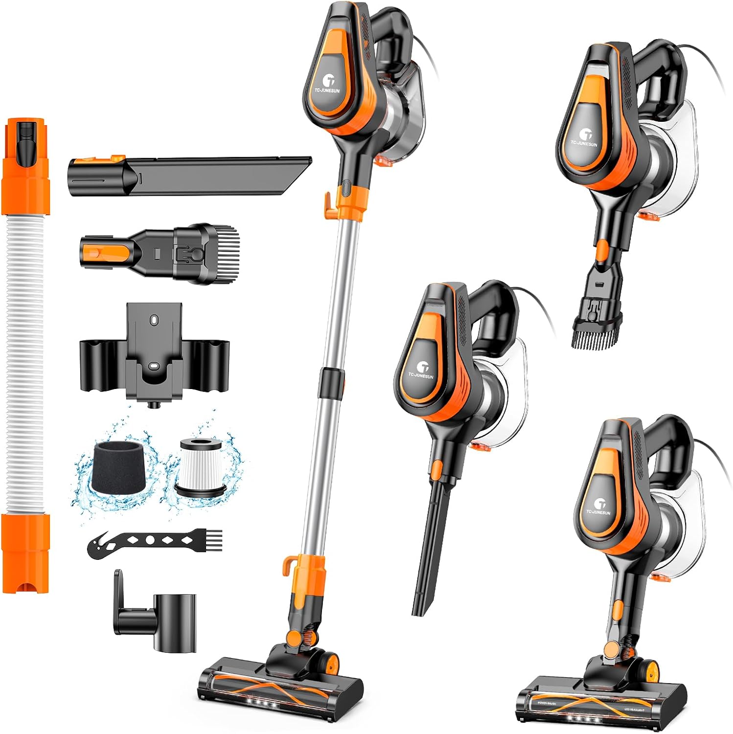 23ft Corded Vacuum Cleaner with 600W Power and 20Kpa Suction