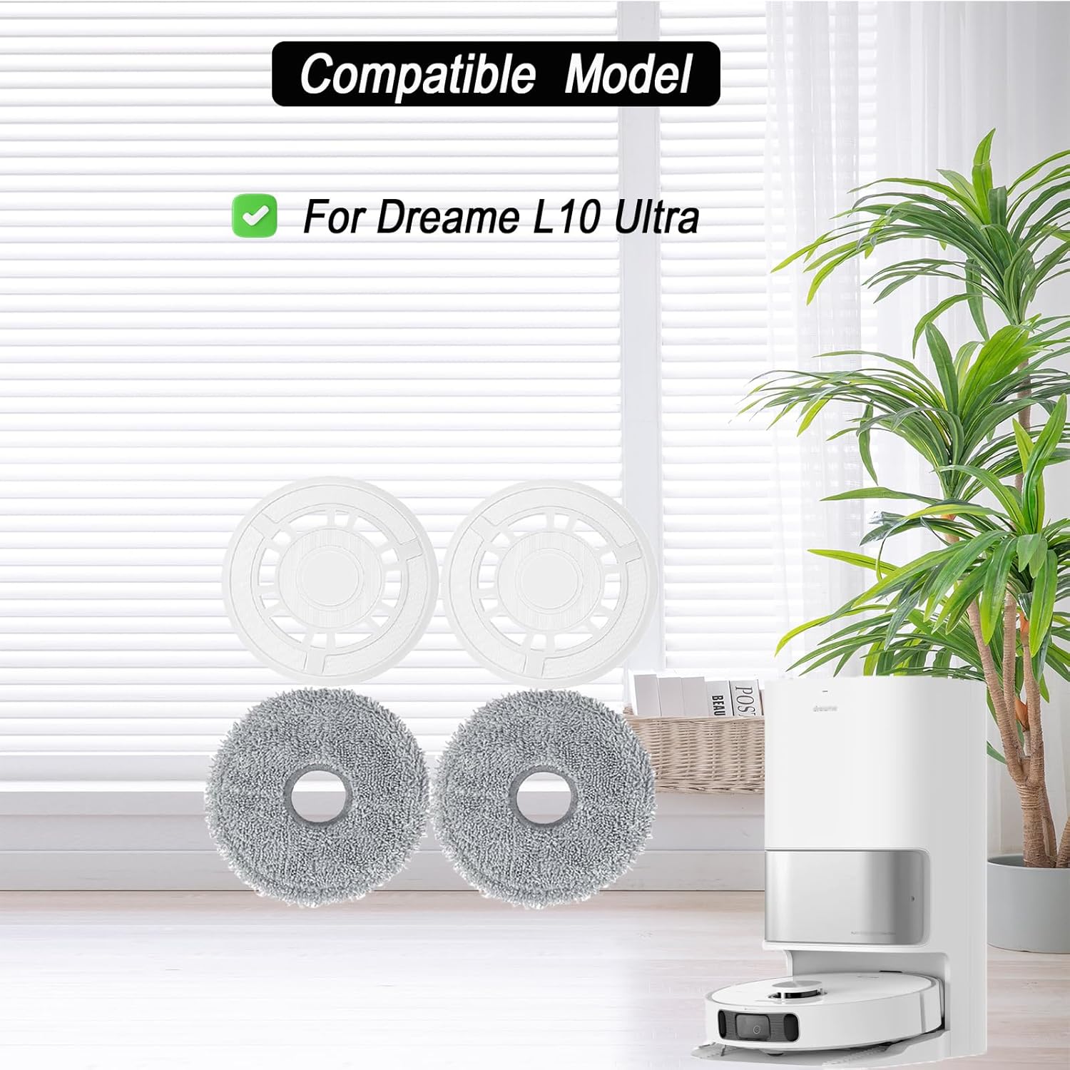 Mop Pad Holder and Replacement for Dreame L10S Ultra Vacuum