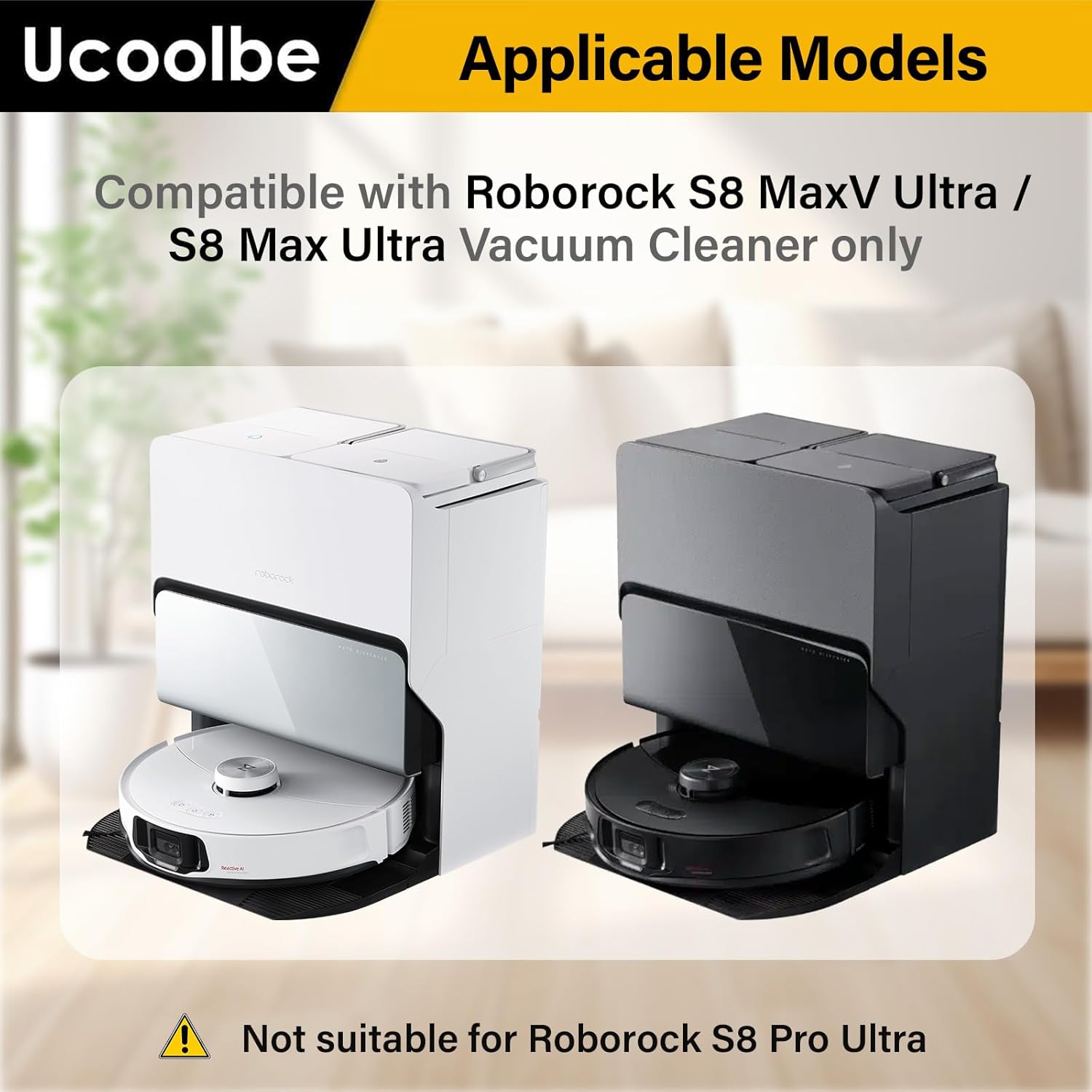 Ucoolbe Roborock Mop Pads 8 Pack Replacement Accessories