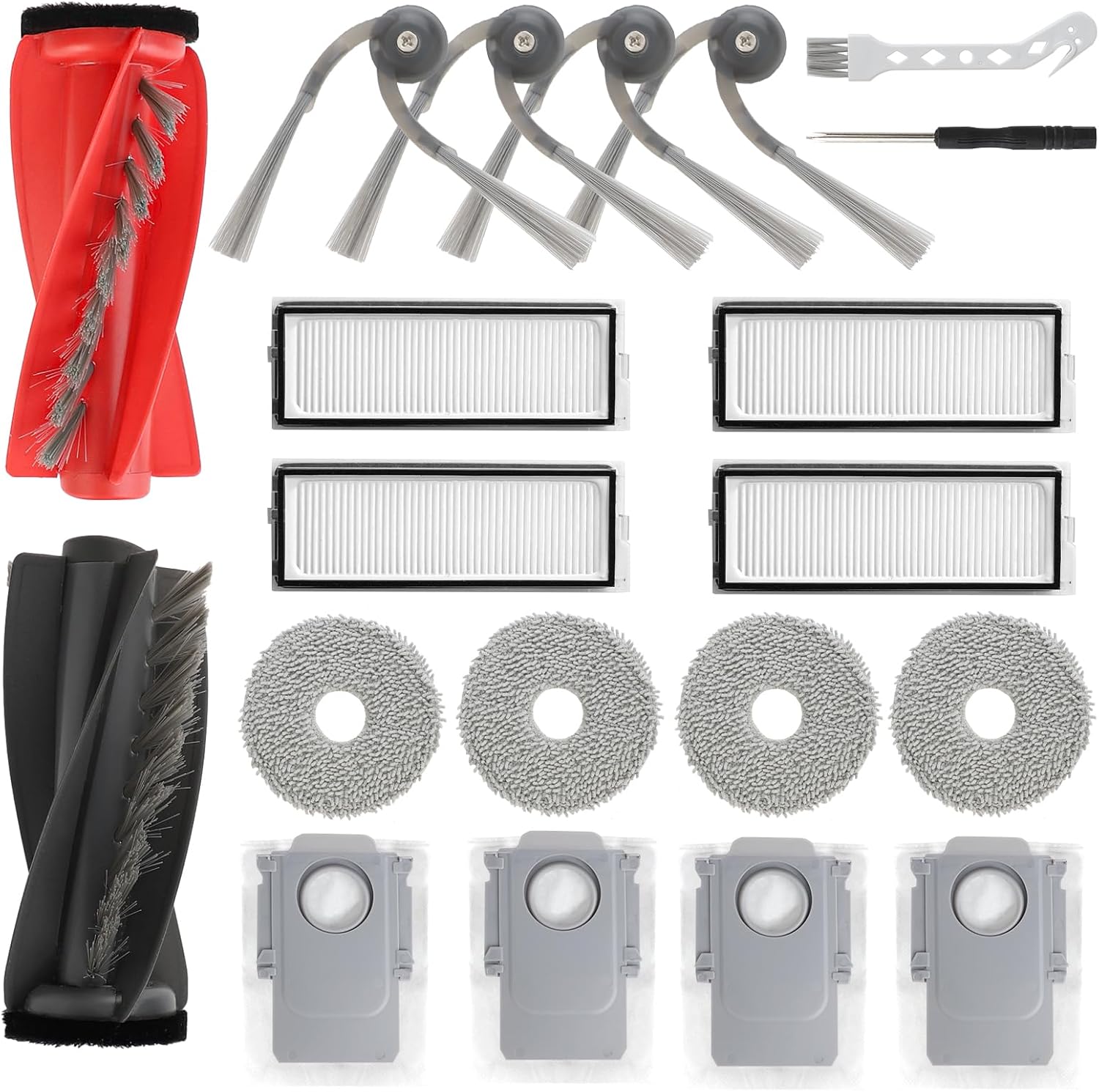 18 PCS Roborock Qrevo Replacement Accessories Kit