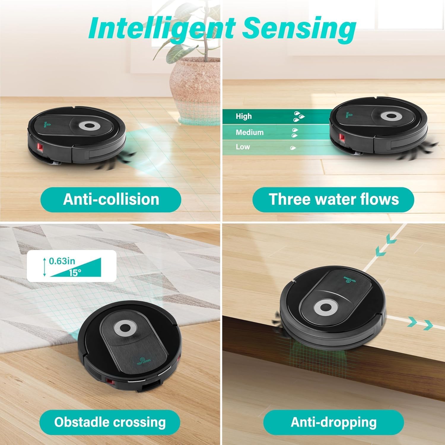 Xcity Robot Vacuum and Mop Combo with 4000Pa Suction and Self-Charging