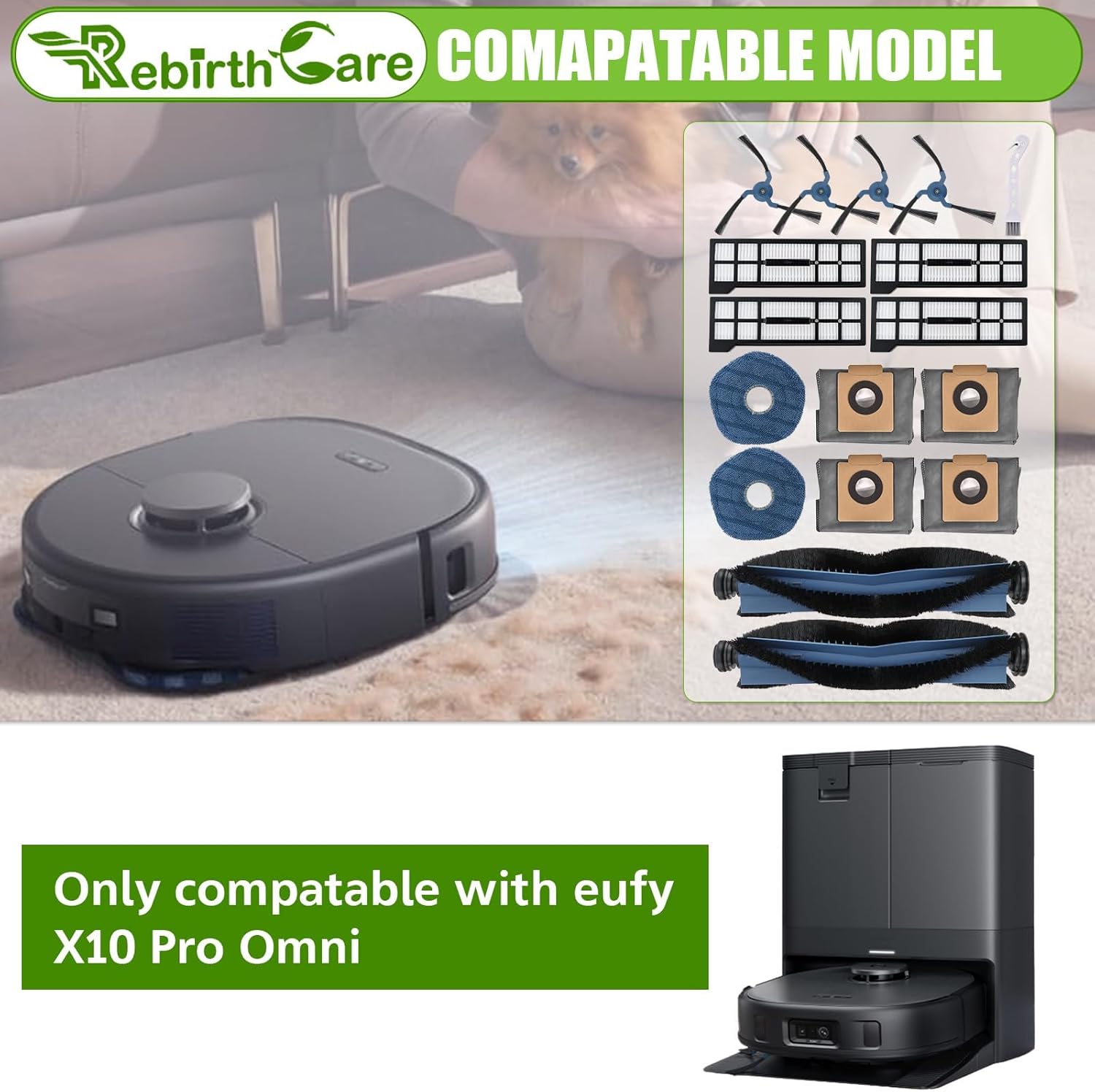 Rebirthcare 17 Packs X10 Pro Omni Replacement Accessories Kit