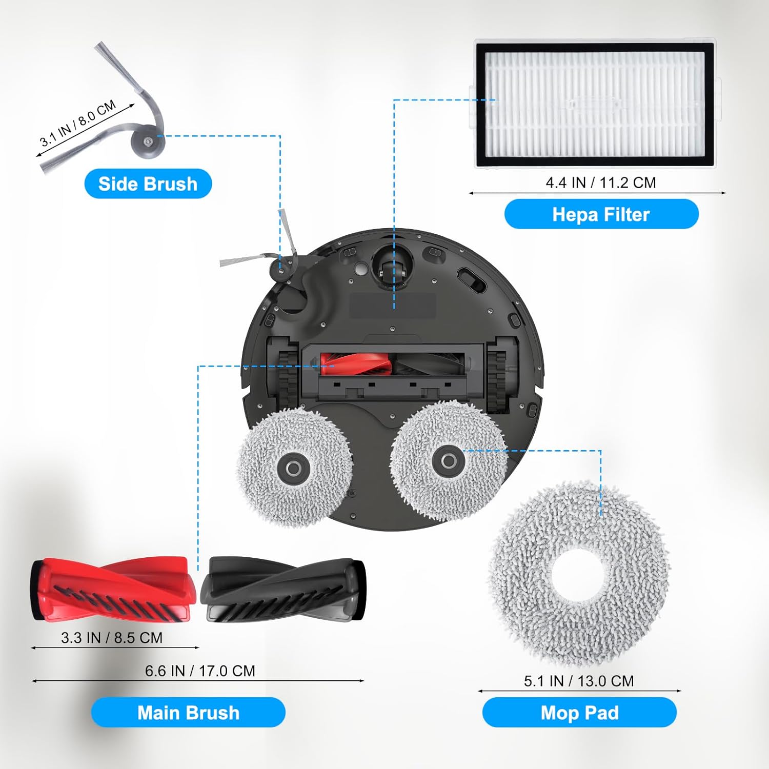 Fixbetter Roborock Saros 10R Accessories Kit