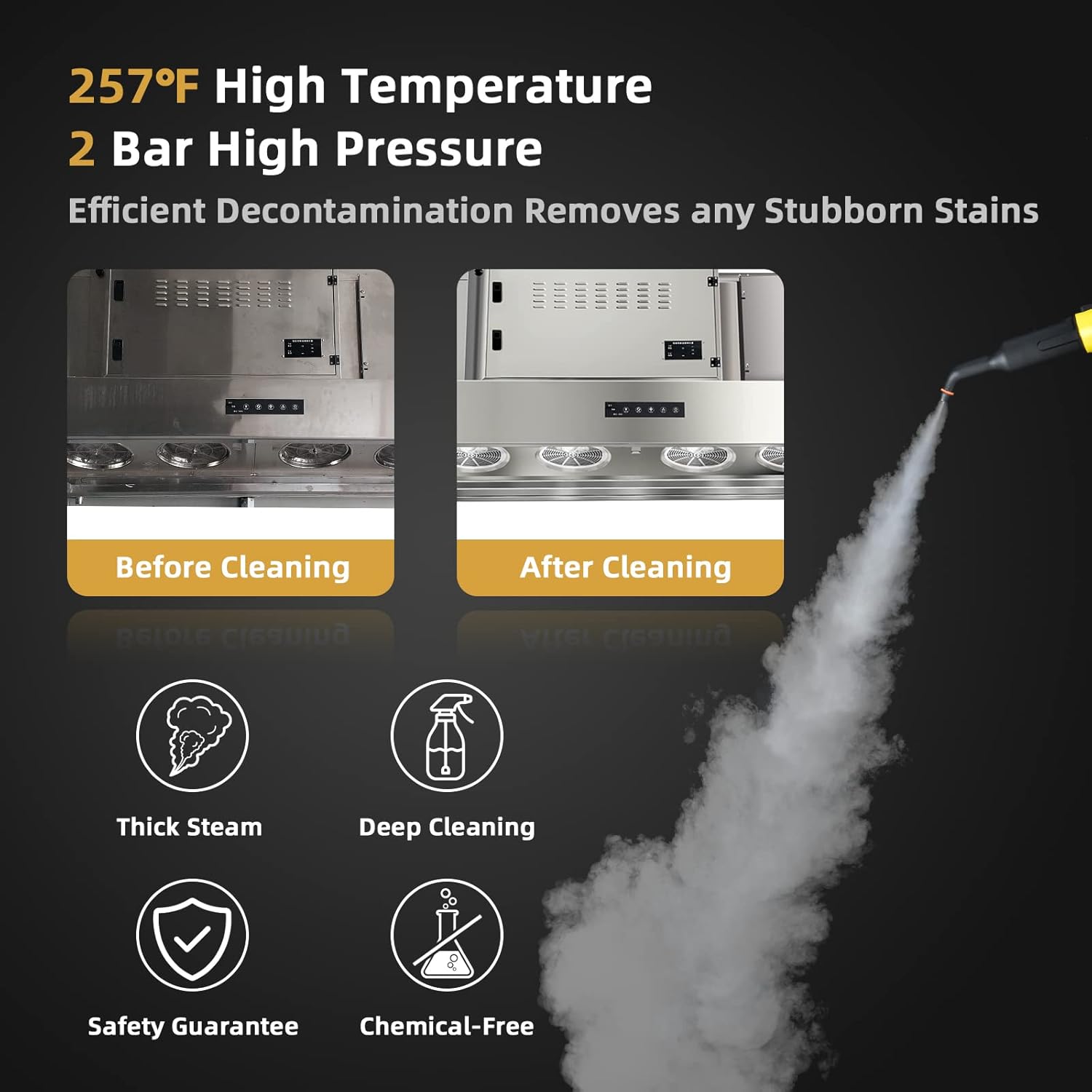 GOFLAME 1400W Handheld Steam Cleaner with 17 Accessories