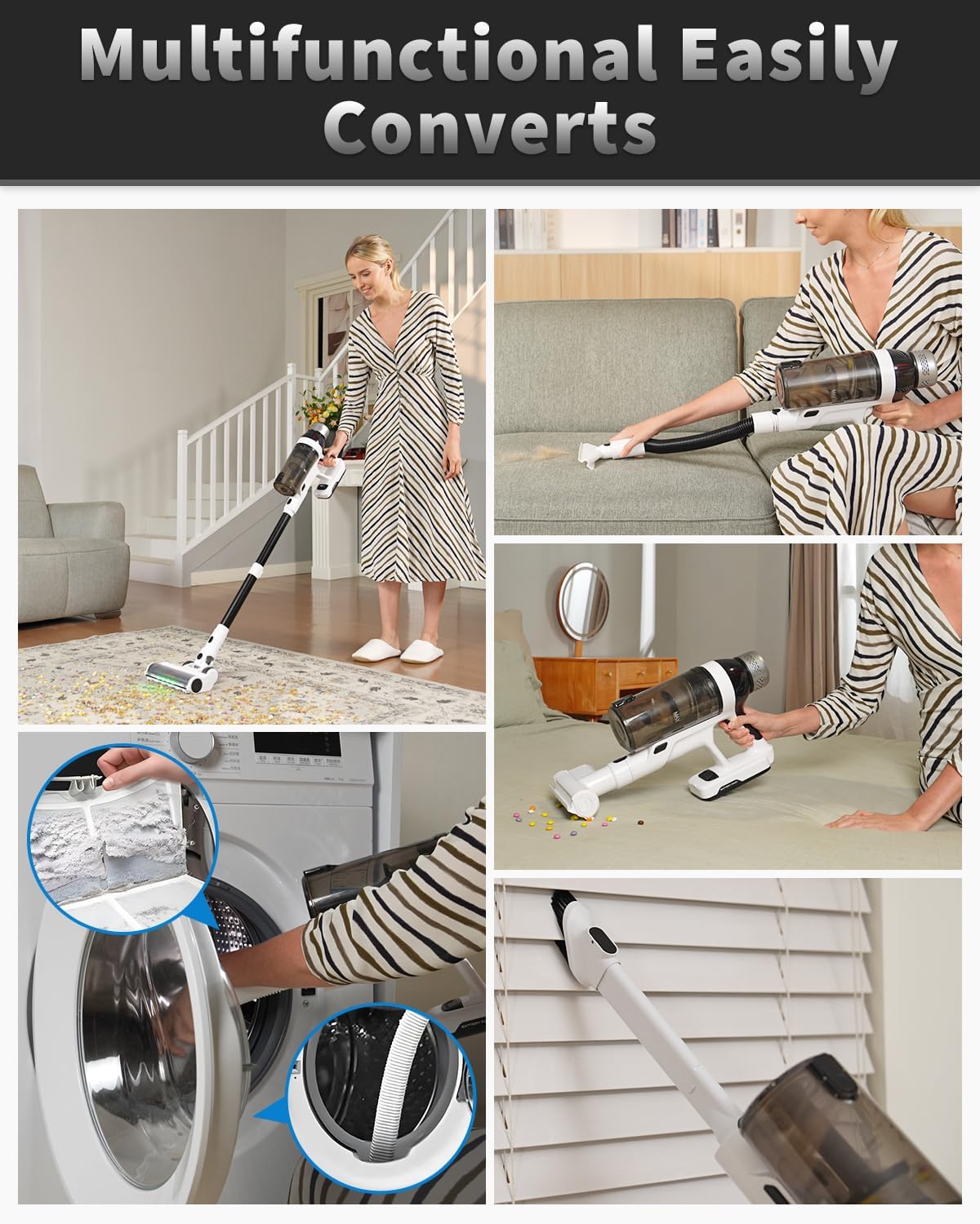 NuYupo Cordless Vacuum Cleaner with 2 Batteries