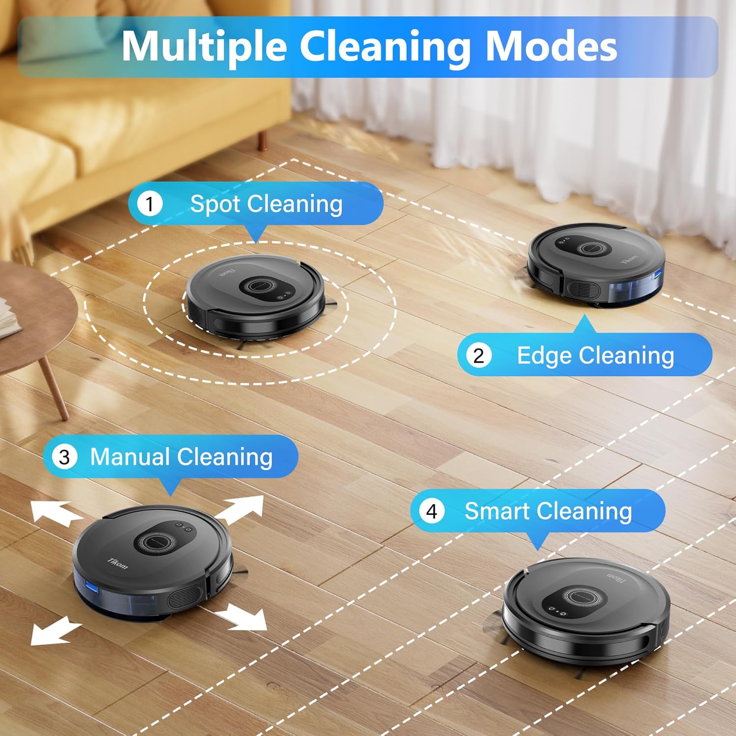 Tikom Robot Vacuum and Mop Combo with 5000Pa Suction