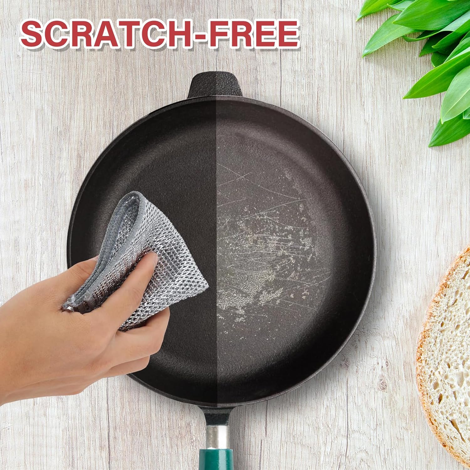 10 Pack Multi Functional Wire Dishcloth Double Layer Scratch Resistant Reusable Durable