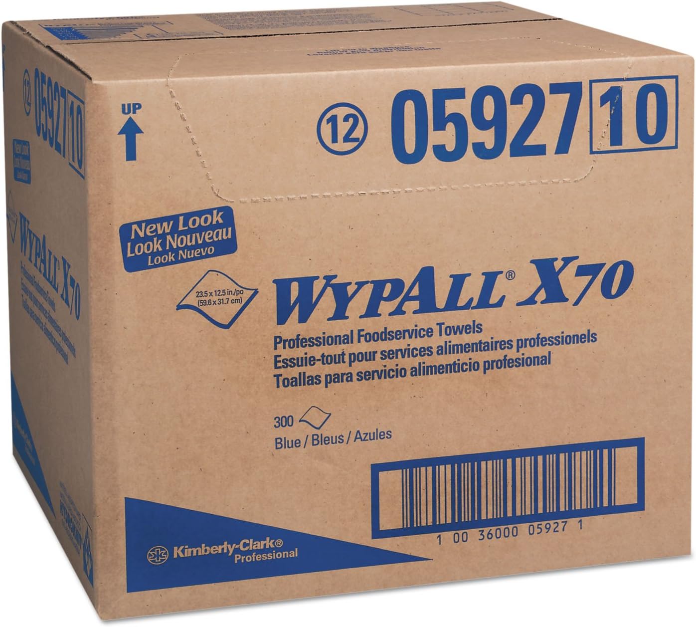 KCC05927 Wypall X70 Dish Towels Blue 300box
