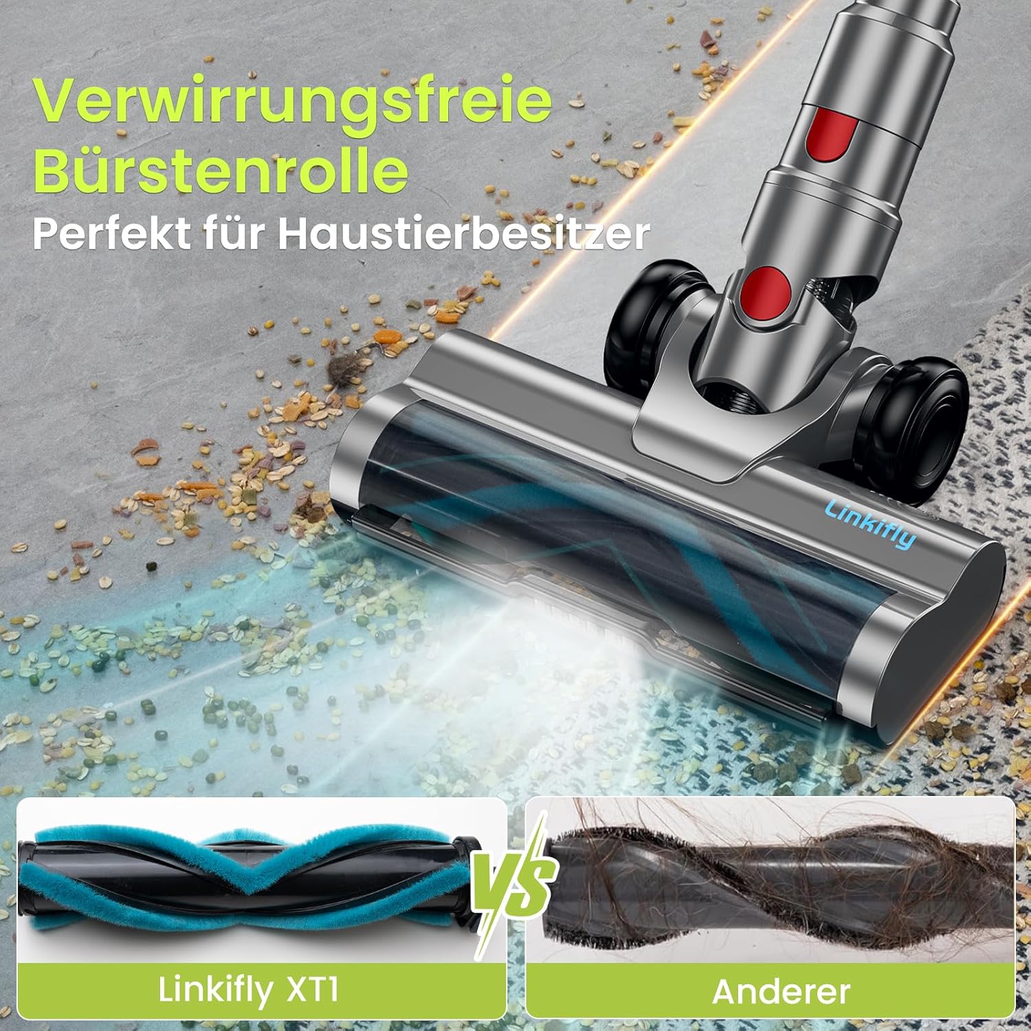 Linkifly Cordless Vacuum Cleaner 550W 48Kpa Self-Standing