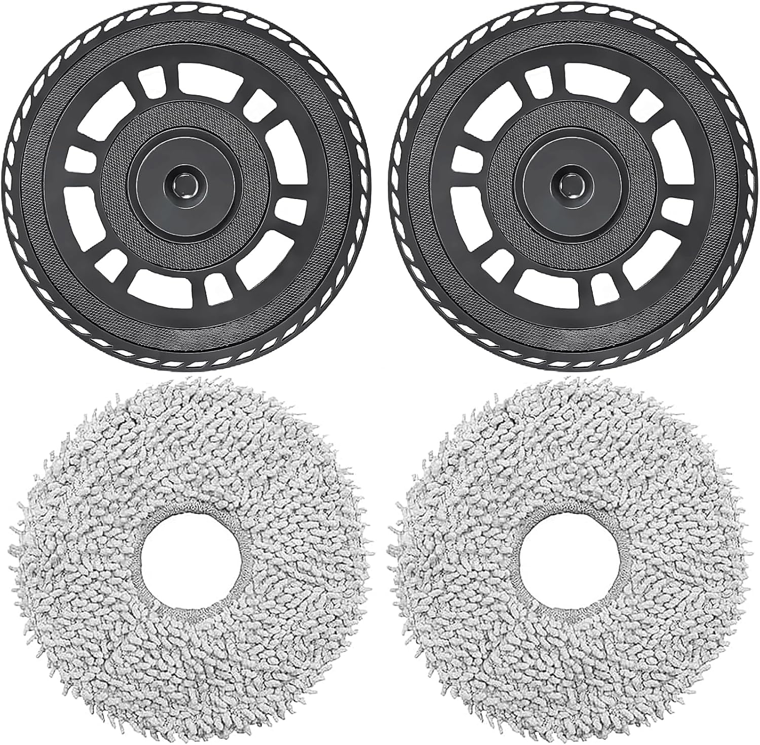 DianSung Mop Cloths with Replacement Holder for Dreame Robot Vacuums