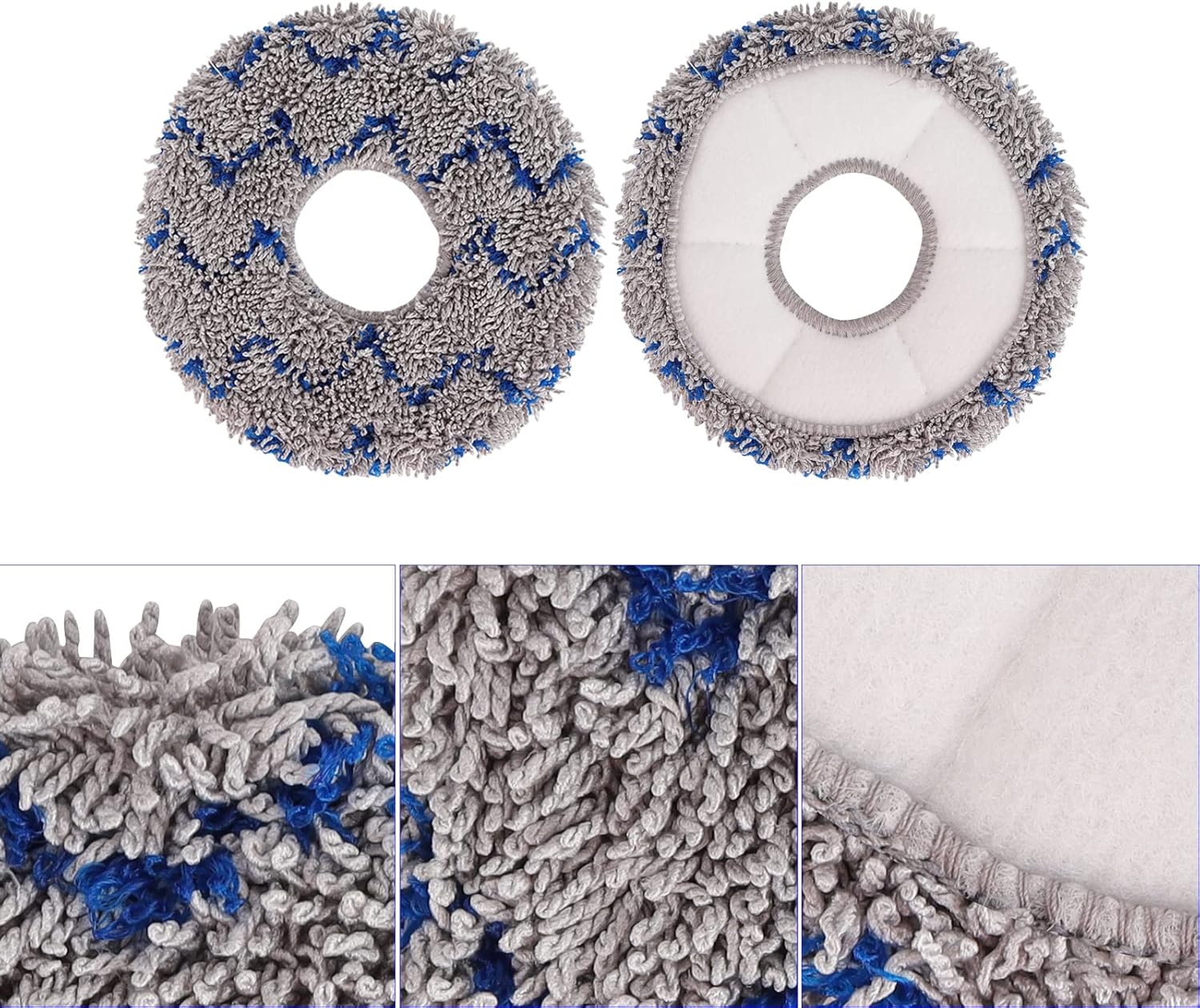 Reusable Mop Pads for Ecovacs Robot Vacuums - 4 Pack