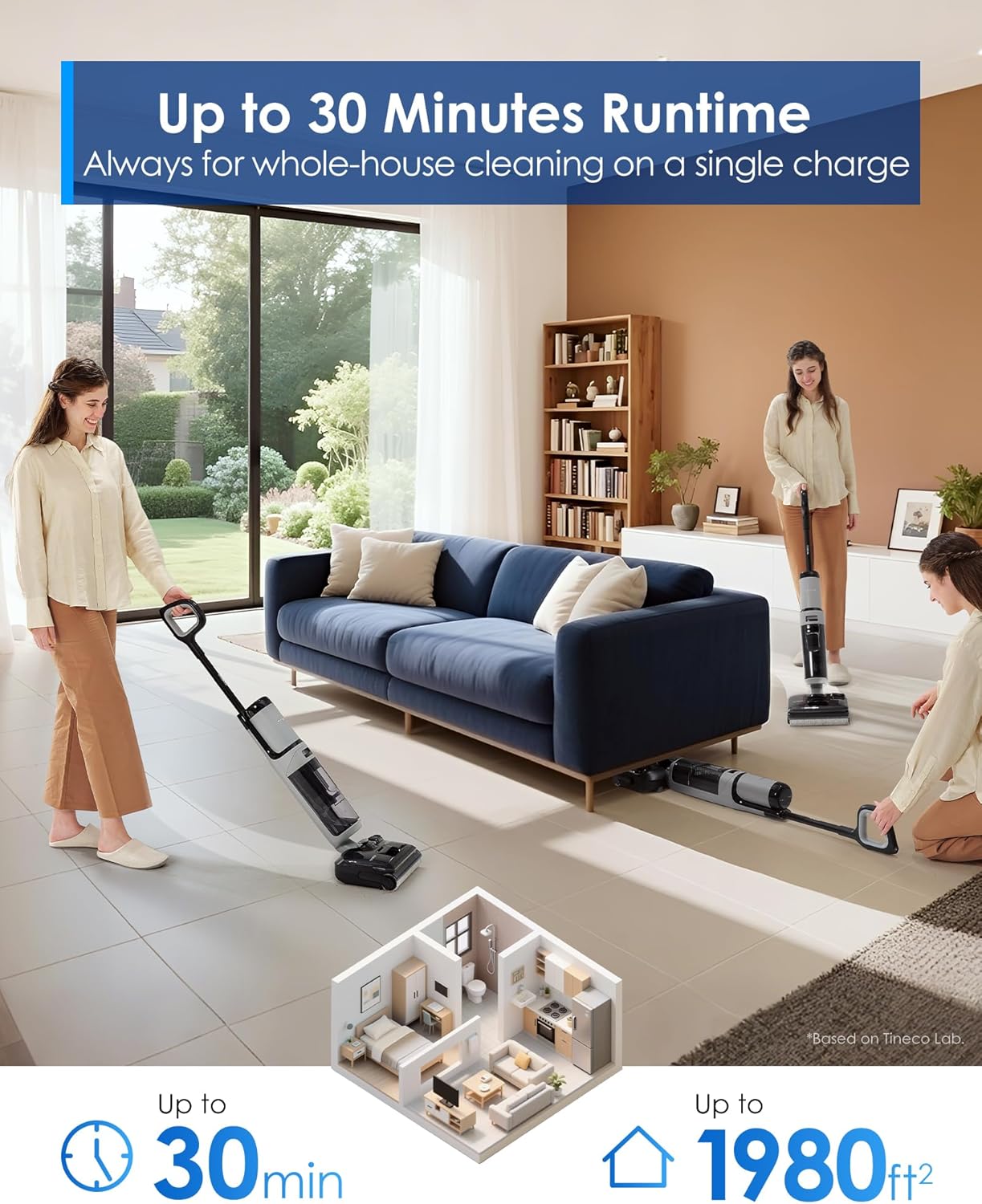 Tineco Floor One i5 Wet Dry Vacuum Cleaner with 20kPa Suction