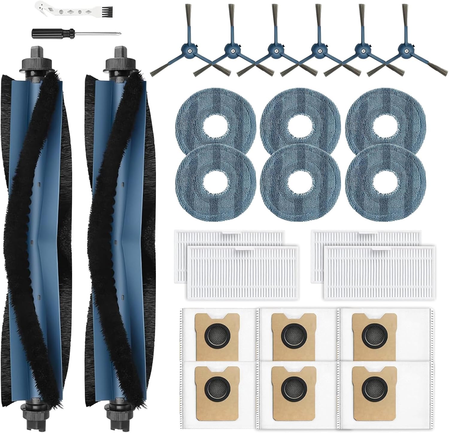Ancolin 26 Pcs Replacement Parts for Eufy Omni C20 Robot Vacuum Kit