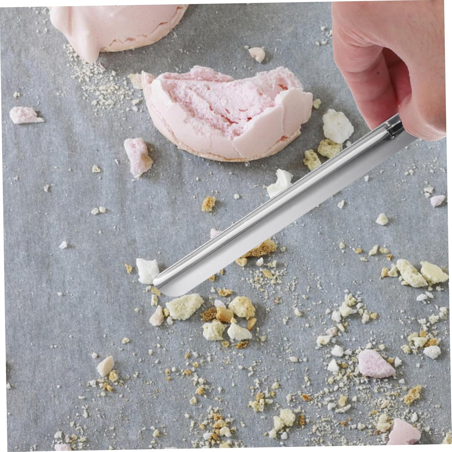 SHOWERORO 2pcs Stainless Steel Crumb Scraper Squeegee