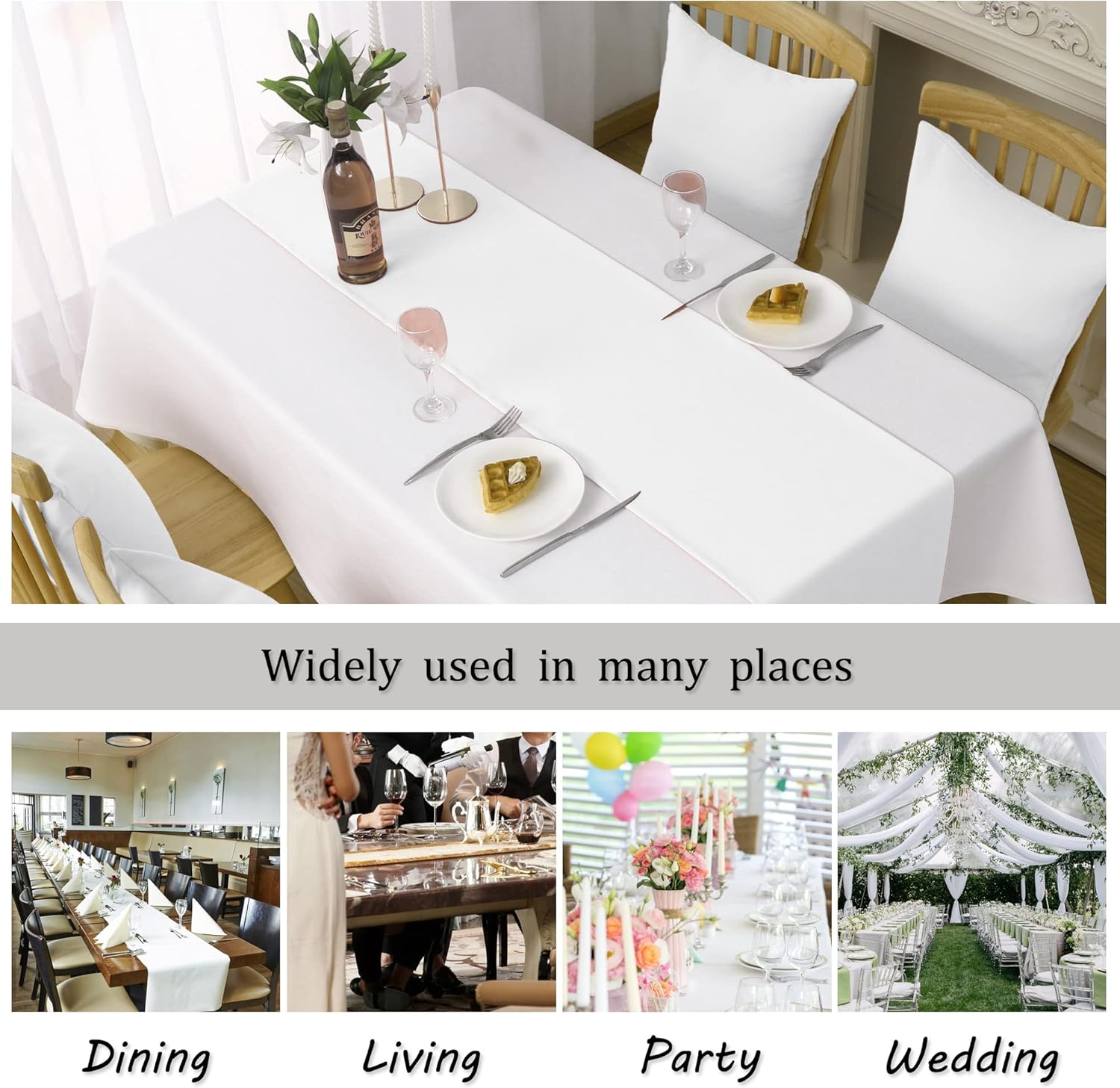 DUALIFE Farmhouse Table Runner Set of 2