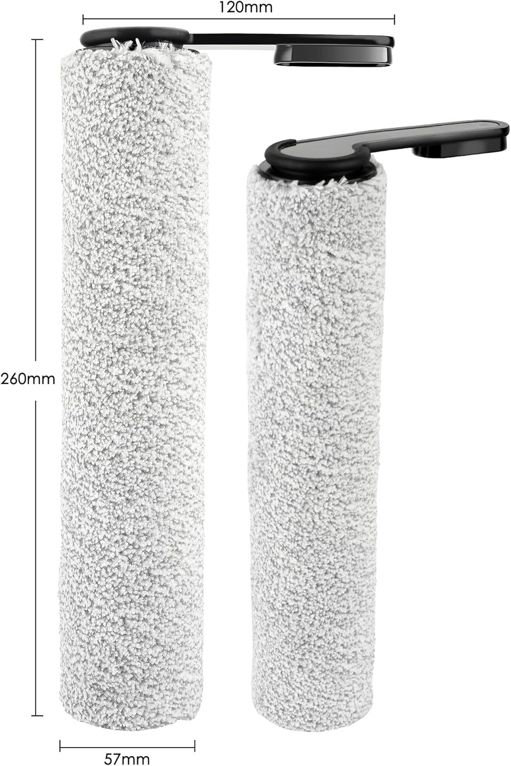 Roller Handle Not Detachable 3 Pack Replacement Brush Rollers