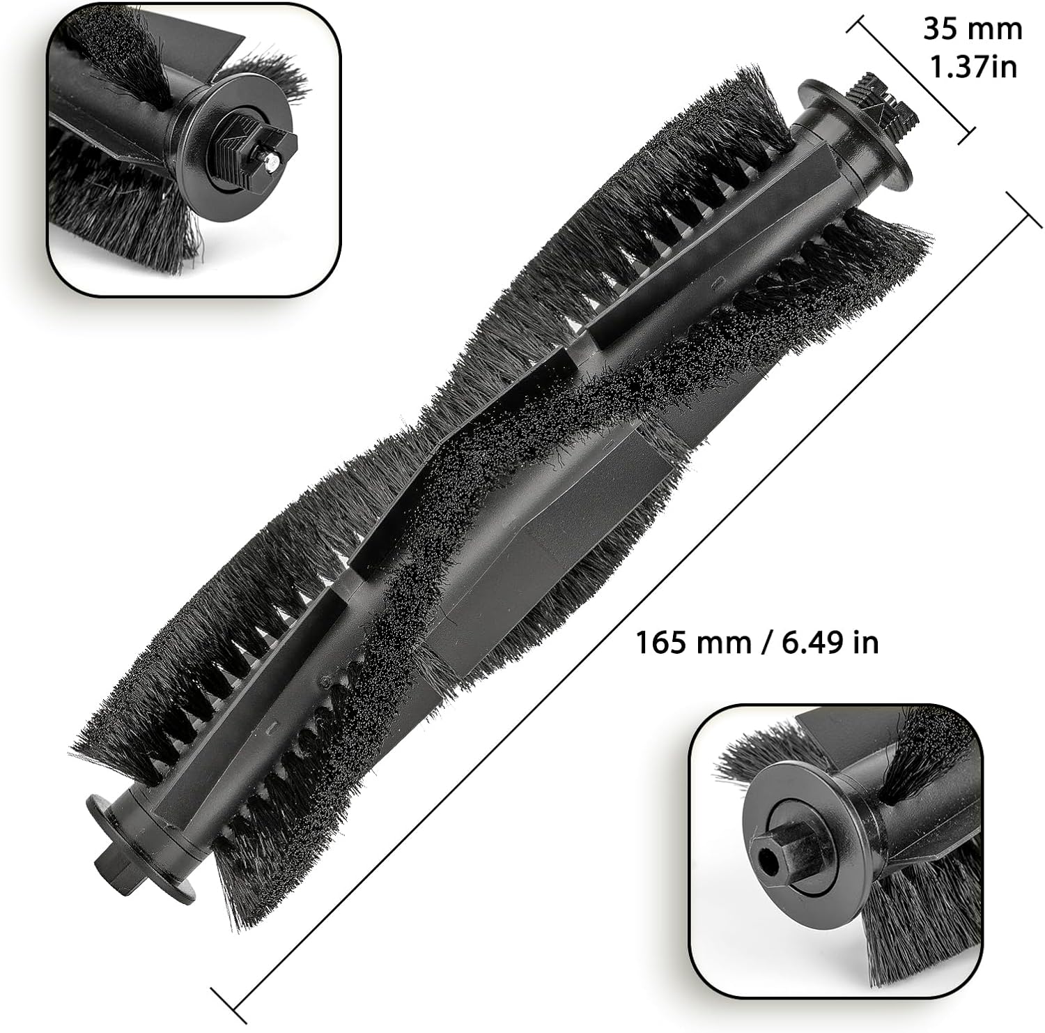 2 Pieces Replacement Brush Rollers for Tikom Robot Vacuum and Mop Combo