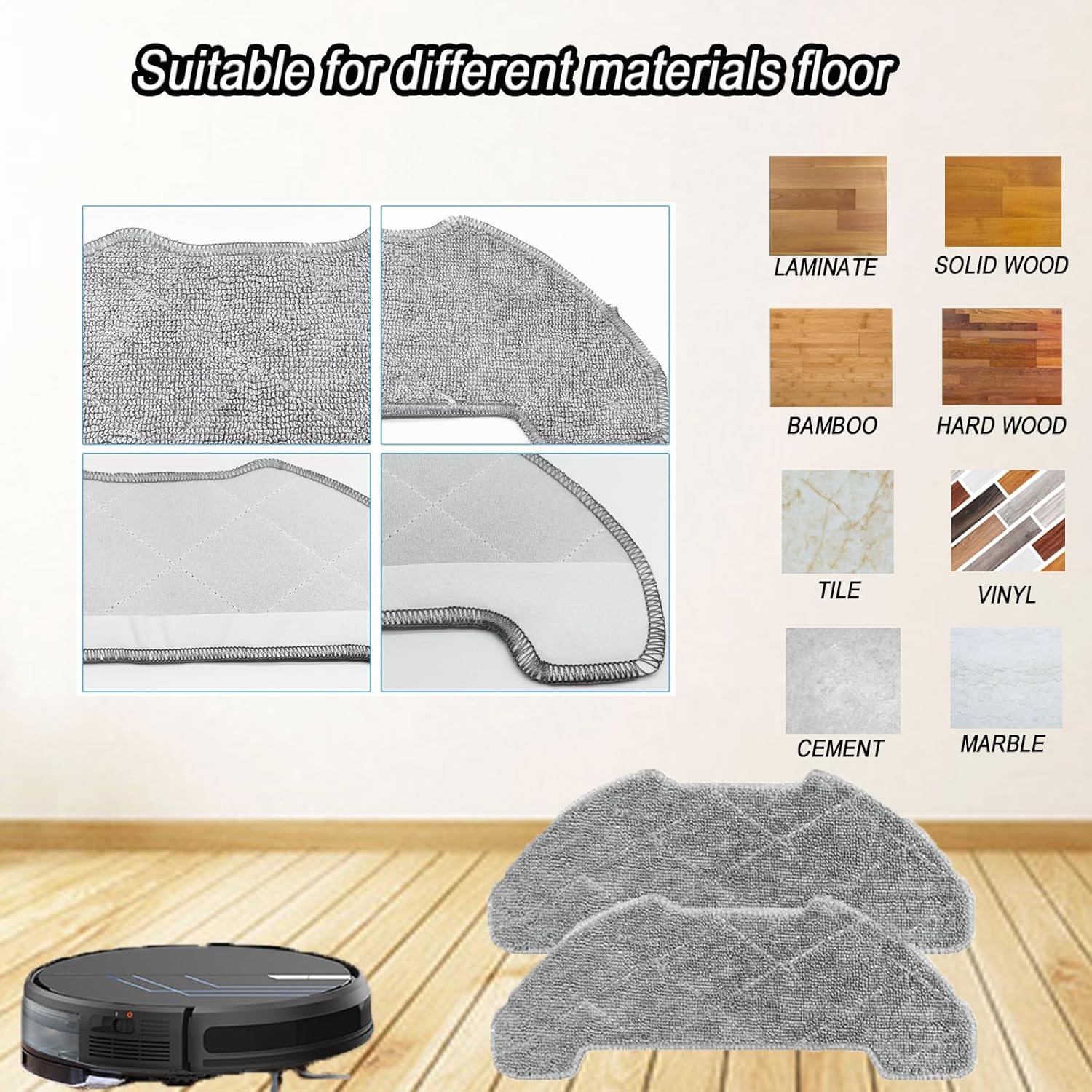 16 Pcs Replacement Parts Kit for Airrobo P30 Vacuum Cleaner