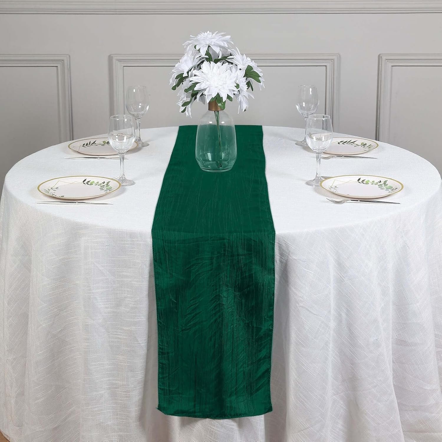 Efavormart 12x108 Accordion Crinkle Taffeta Table Runner