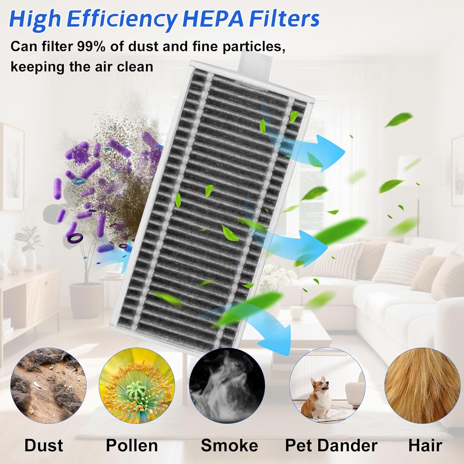 10 Pcs Replacement Kit for Ecovacs Deebot X8 Pro Omni Vacuum Cleaner