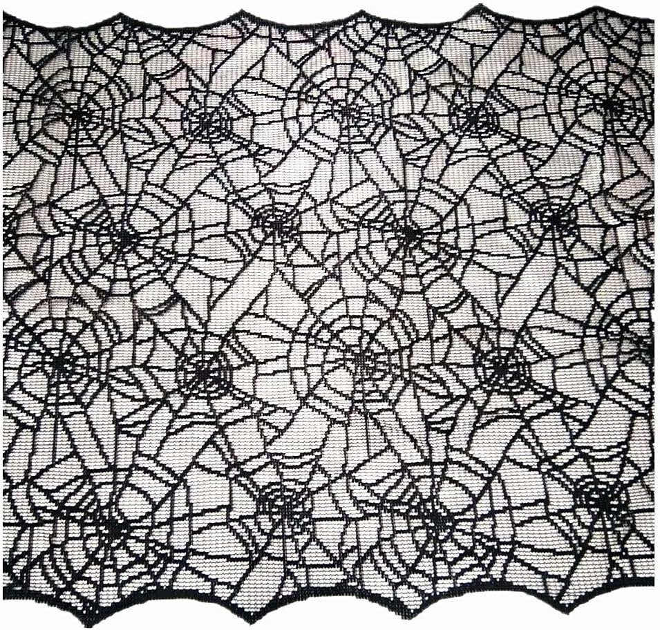ibohr Halloween Table Runner with Spider Web Design
