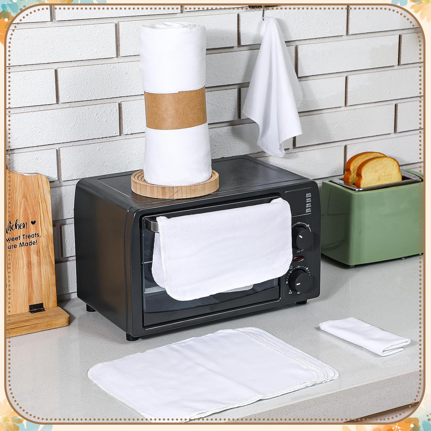 36 Count Reusable Cleaning Cloths Cotton Kitchen Towels Classic White